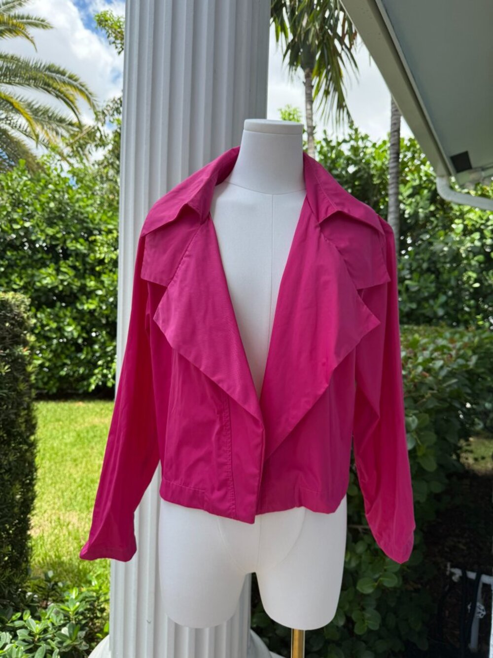 Planet Cropped Asymmetrical Jacket Lipstick One Size